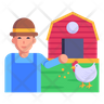 poultry farm icons free
