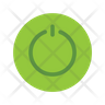 ecological power button icon svg