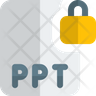 icons for ppt file lock