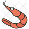 cooked prawn icon svg