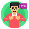 pray message icon svg
