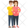 icons for pregnant couple