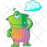 monster thinking icon png