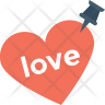 free push love icons