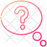 icon for question mark chat bubble