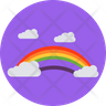 rainbow cloud icons