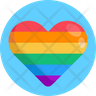 rainbow heart icon png