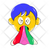 rainbow face icon svg