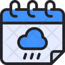 rainy season calendar emoji