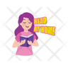 girl read book icon png