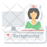 female receptionist icons