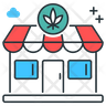 recreational cannabis store icon svg