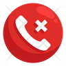 icons of reject call
