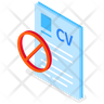 free cv rejected icons