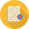 reject paper icon svg