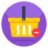 icons of remove from bucket
