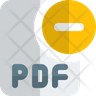 icons of pdf file delete