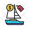 rental boat icons