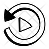 replay video icon svg