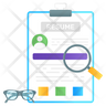 resume evaluation icon