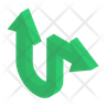 arrow bend up right icon png