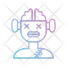 evil robot icon