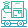 food delivery robot icon svg