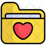 icon romantic folder