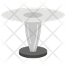 round glass table symbol