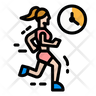icon female running