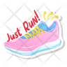 running foot emoji