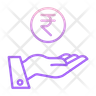 rupee in hand icon svg