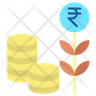 rupee investment icons