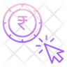 rupee pay per click icon png