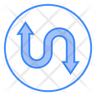 icon for s shape arrow