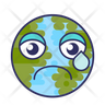 sad earth icon svg