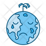 sad earth logo