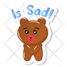 icon sad teddy bear