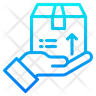 icon for safe delivery hand