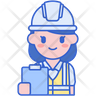 icon for safety inspector female