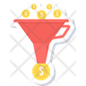 free money funnel icons