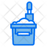 icon for sand bucket and shovel