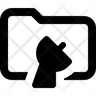 satellite folder symbol