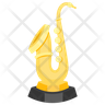 saxophone trophy symbol