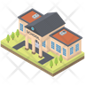 free school infrastructure icons