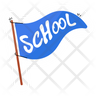 icon school flag