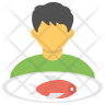 seafood plate icon