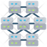 distributed servers icons