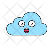 icon shocked cloud
