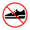 shoes not allowed icon